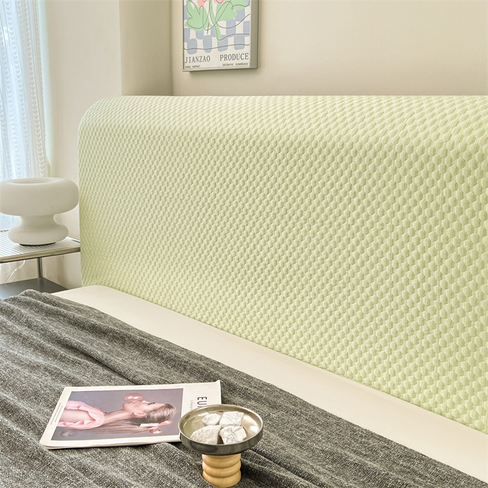 91家纺网 家纺一手货源 找家纺 圣比熊 2026新款A类凉感冰豆豆凉席床头罩靠背套-有外贸尺寸可以联系 凉豆豆-清澈绿