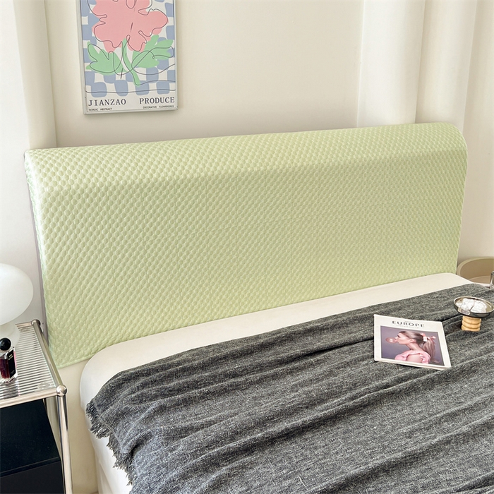 91家纺网 家纺一手货源 找家纺 圣比熊 2026新款A类凉感冰豆豆凉席床头罩靠背套-有外贸尺寸可以联系 凉豆豆-清澈绿