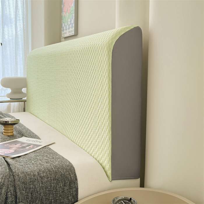 91家纺网 家纺一手货源 找家纺 圣比熊 2026新款A类凉感冰豆豆凉席床头罩靠背套-有外贸尺寸可以联系 凉豆豆-清澈绿