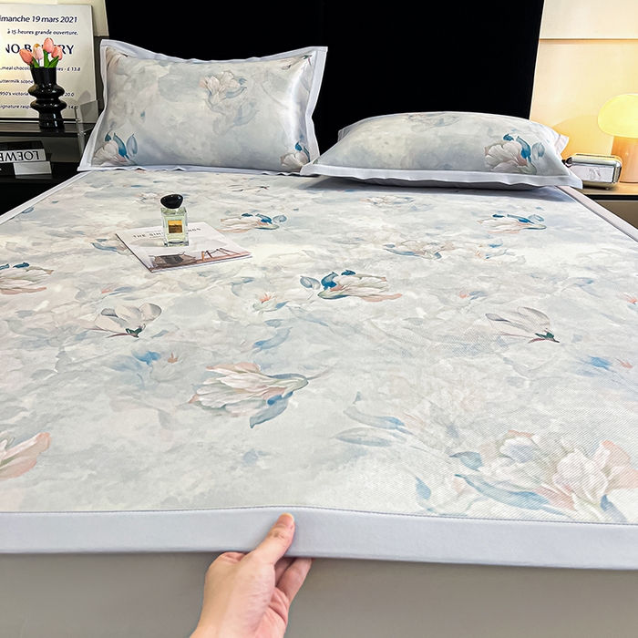 91家纺网 家纺一手货源 找家纺 （总）倾慕家纺 2026新款A类数码印花冰泉丝凉席