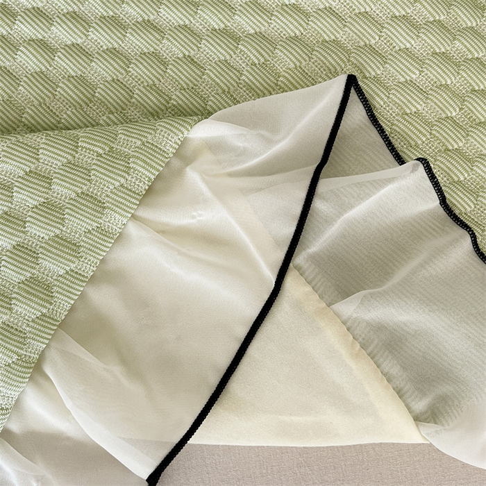 91家纺网 家纺一手货源 找家纺 （总）梦舒羽 2026新款A类凉感冰豆豆凉席花边枕套宿舍一只装枕头套一对枕芯套