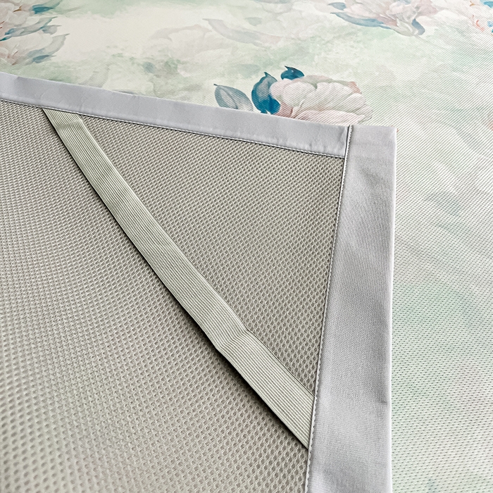 91家纺网 家纺一手货源 找家纺 倾慕家纺 2026新款A类数码印花冰泉丝凉席 玉兰雅韵青