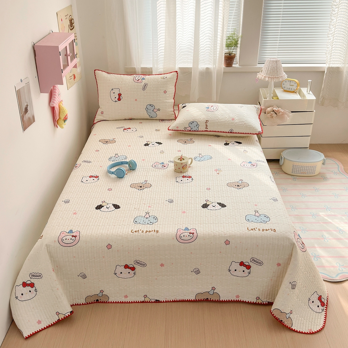 91家纺网 家纺一手货源 找家纺 （总）妮可 2026新款贝壳边双面全棉床盖四件套