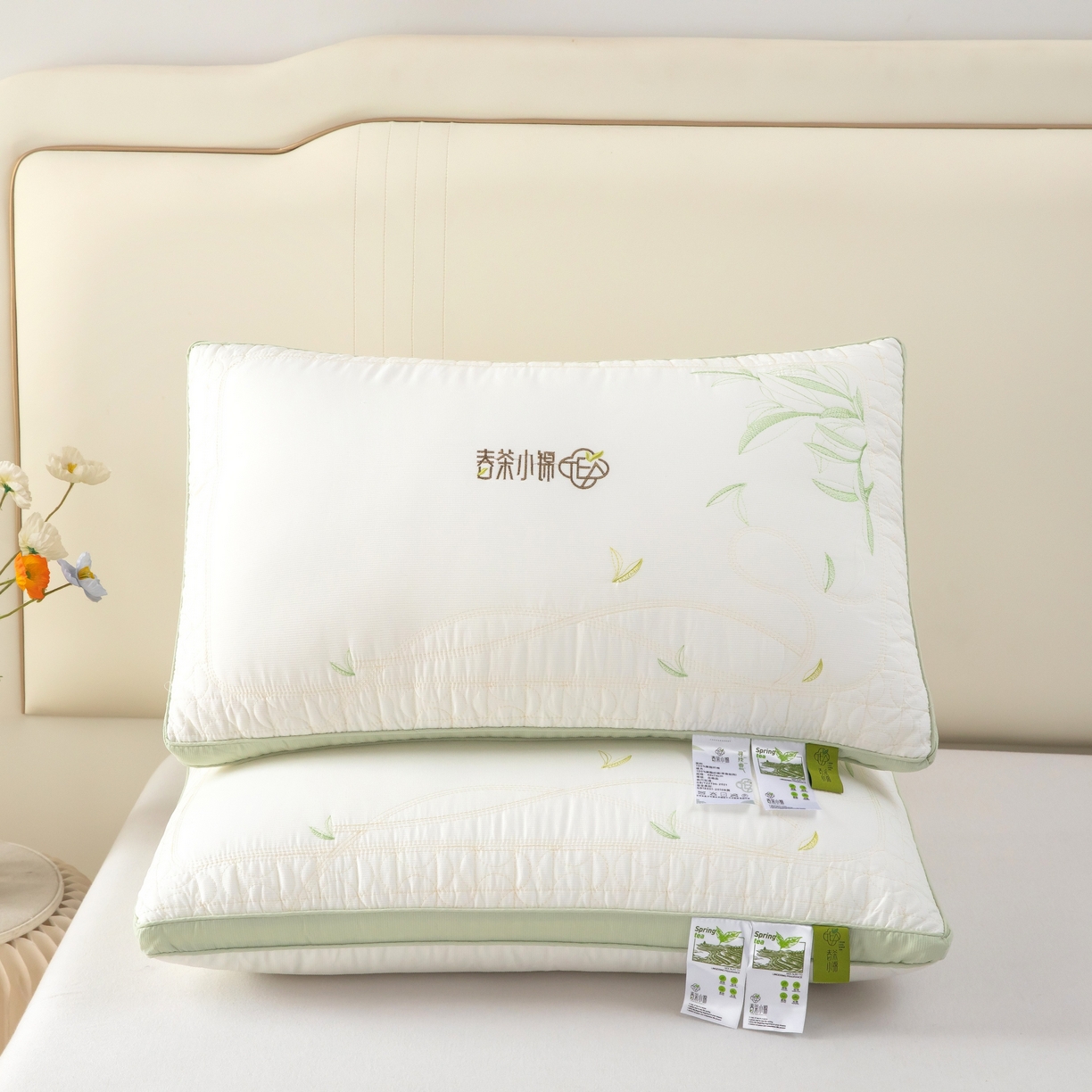 91家纺网 家纺一手货源 找家纺 （总）九州枕芯 2026新款春茶小锦羽丝棉枕枕头枕芯