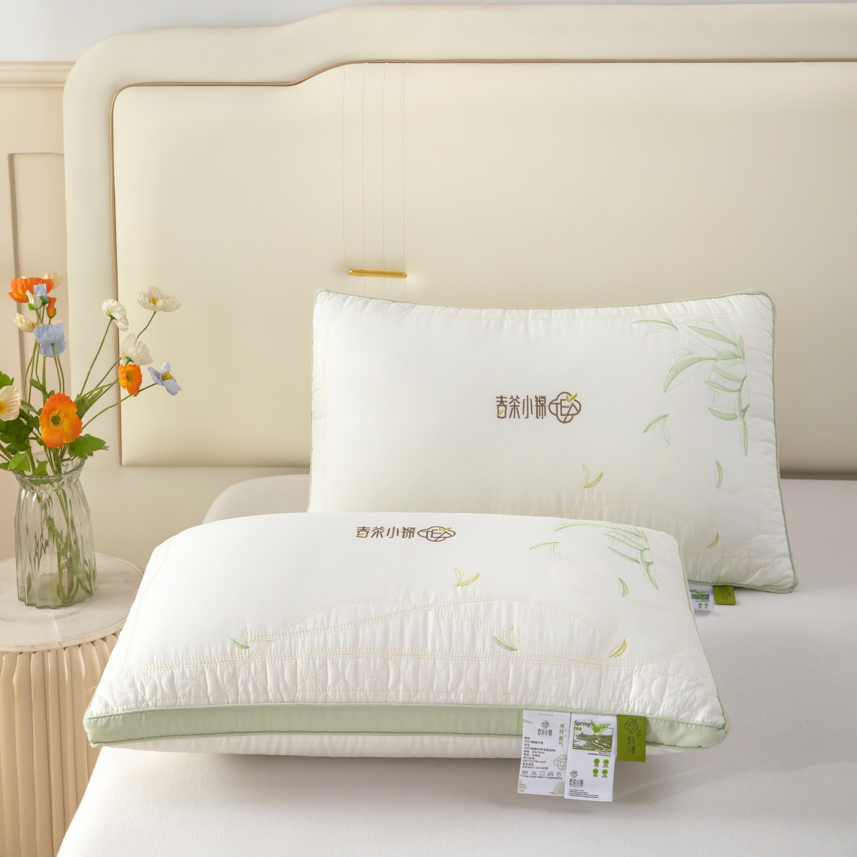 91家纺网 家纺一手货源 找家纺 （总）九州枕芯 2026新款春茶小锦羽丝棉枕枕头枕芯