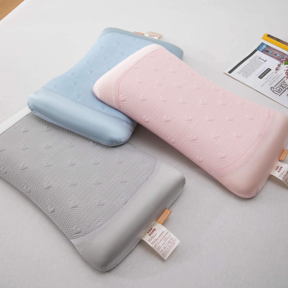 九州枕芯 2026新款儿童凉感爱心记忆枕枕头枕芯 组合图仅供参考不可下单