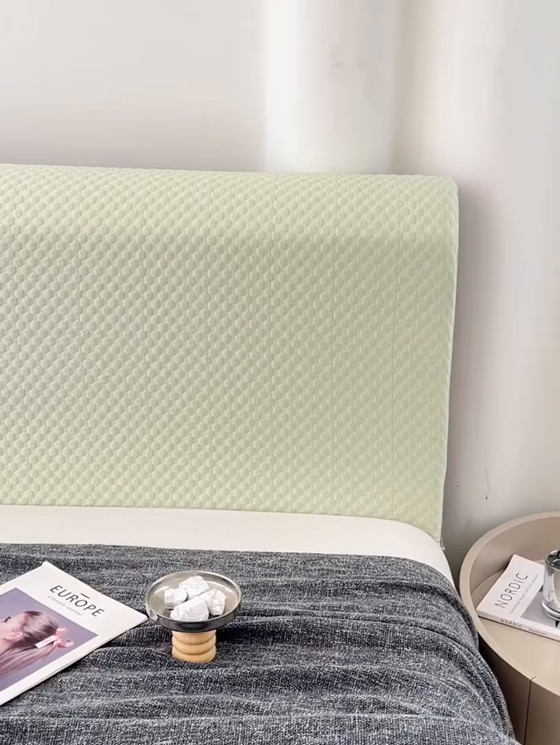 91家纺网 家纺一手货源 找家纺 （总）梦舒羽 2026新款A类凉感冰豆豆凉席床头罩靠背套-有外贸尺寸可以联系