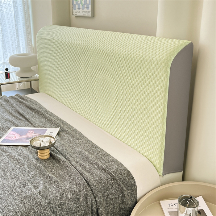 91家纺网 家纺一手货源 找家纺 梦舒羽 2026新款A类凉感冰豆豆凉席床头罩靠背套-有外贸尺寸可以联系 凉豆豆-清澈绿