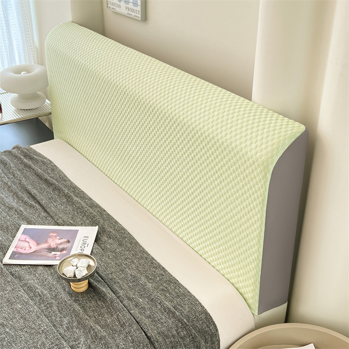 91家纺网 家纺一手货源 找家纺 梦舒羽 2026新款A类凉感冰豆豆凉席床头罩靠背套-有外贸尺寸可以联系 凉豆豆-清澈绿