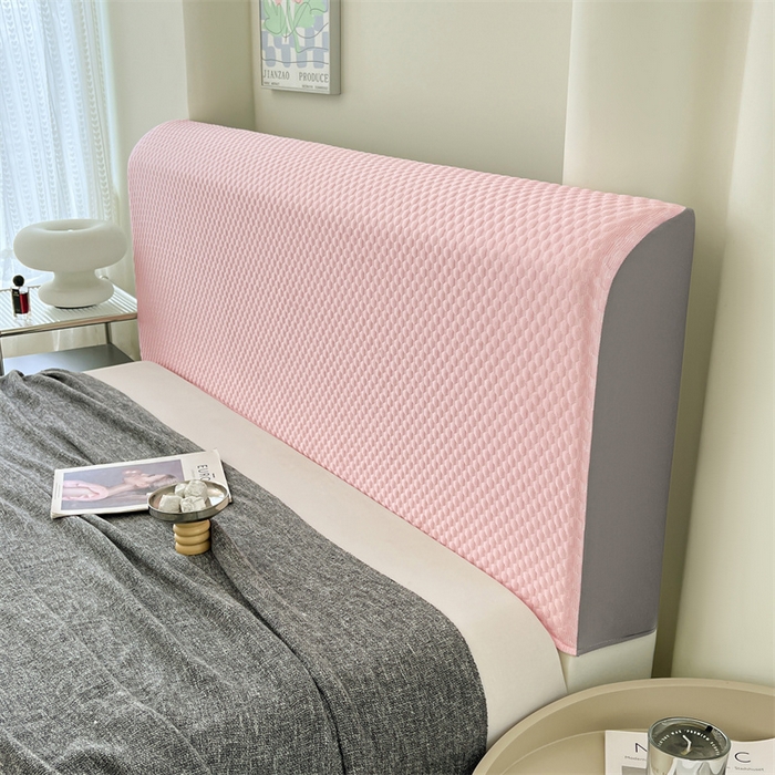 91家纺网 家纺一手货源 找家纺 梦舒羽 2026新款A类凉感冰豆豆凉席床头罩靠背套-有外贸尺寸可以联系 凉豆豆-仙气粉