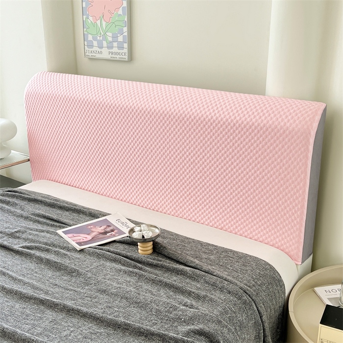 91家纺网 家纺一手货源 找家纺 梦舒羽 2026新款A类凉感冰豆豆凉席床头罩靠背套-有外贸尺寸可以联系 凉豆豆-仙气粉