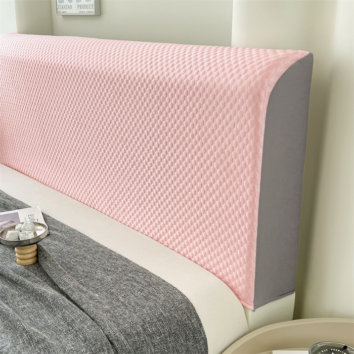 91家纺网 家纺一手货源 找家纺 梦舒羽 2026新款A类凉感冰豆豆凉席床头罩靠背套-有外贸尺寸可以联系 凉豆豆-仙气粉