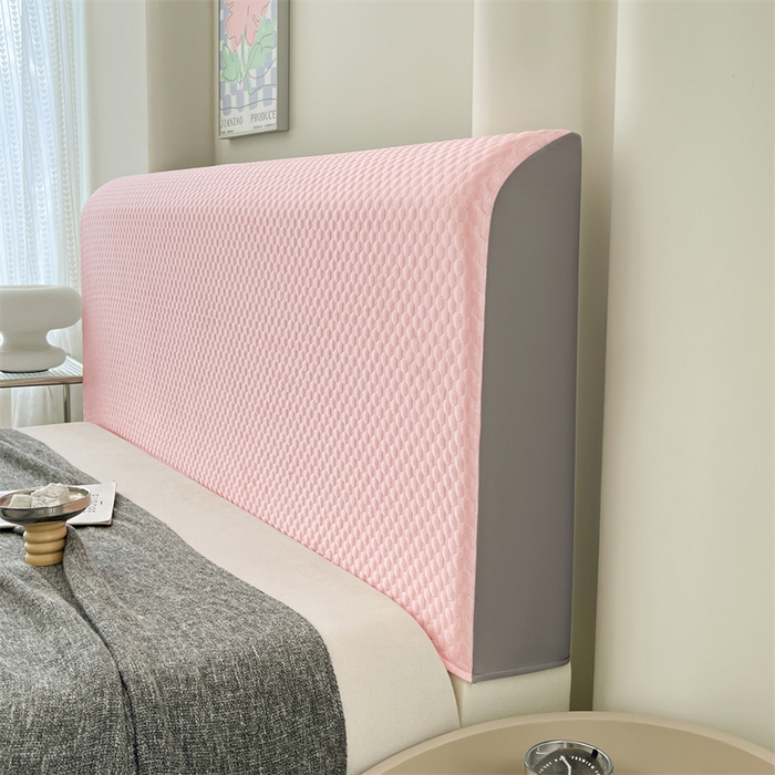 91家纺网 家纺一手货源 找家纺 梦舒羽 2026新款A类凉感冰豆豆凉席床头罩靠背套-有外贸尺寸可以联系 凉豆豆-仙气粉