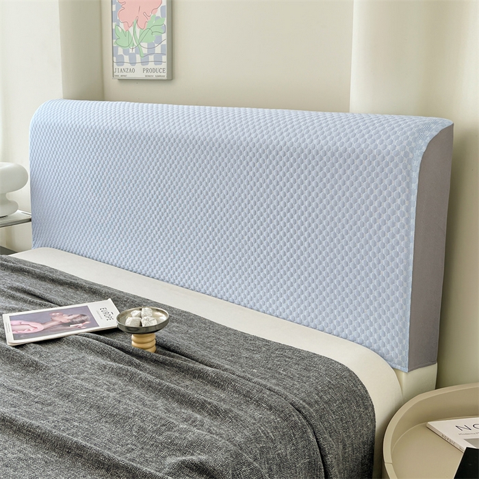 91家纺网 家纺一手货源 找家纺 梦舒羽 2026新款A类凉感冰豆豆凉席床头罩靠背套-有外贸尺寸可以联系 凉豆豆-宝石蓝