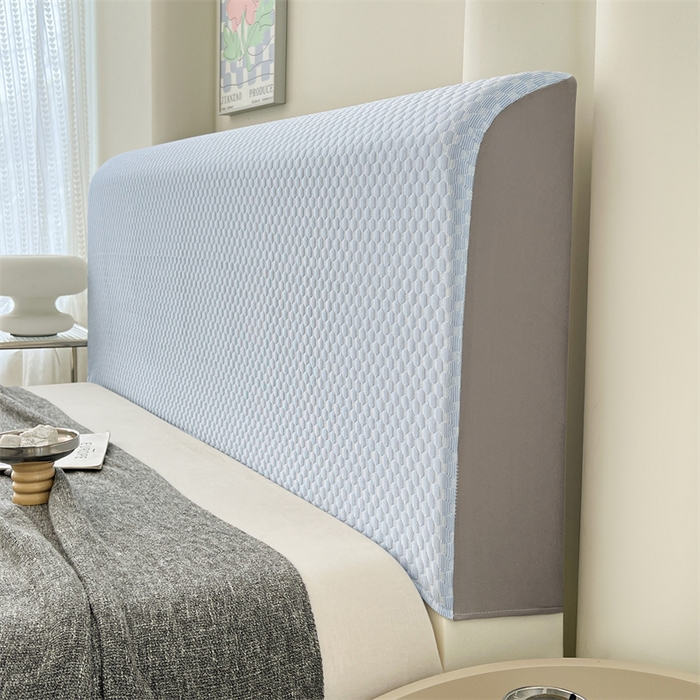 91家纺网 家纺一手货源 找家纺 梦舒羽 2026新款A类凉感冰豆豆凉席床头罩靠背套-有外贸尺寸可以联系 凉豆豆-宝石蓝