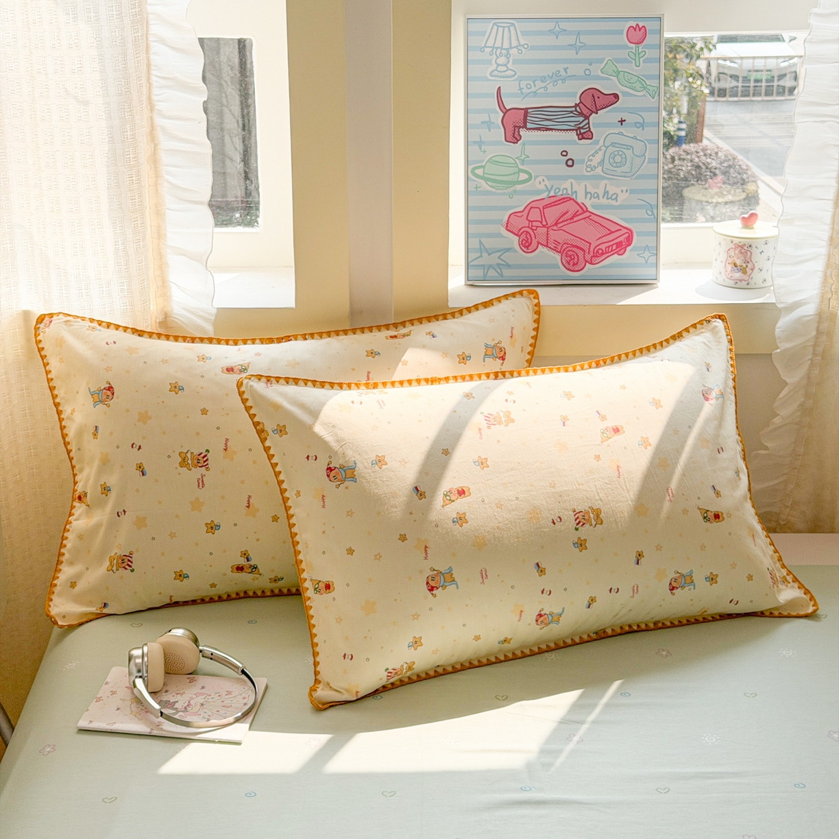 91家纺网 家纺一手货源 找家纺 沐辰 2026新款A类贝壳边全棉纯棉棉花夏被夏凉被空调被 奶熊甜梦