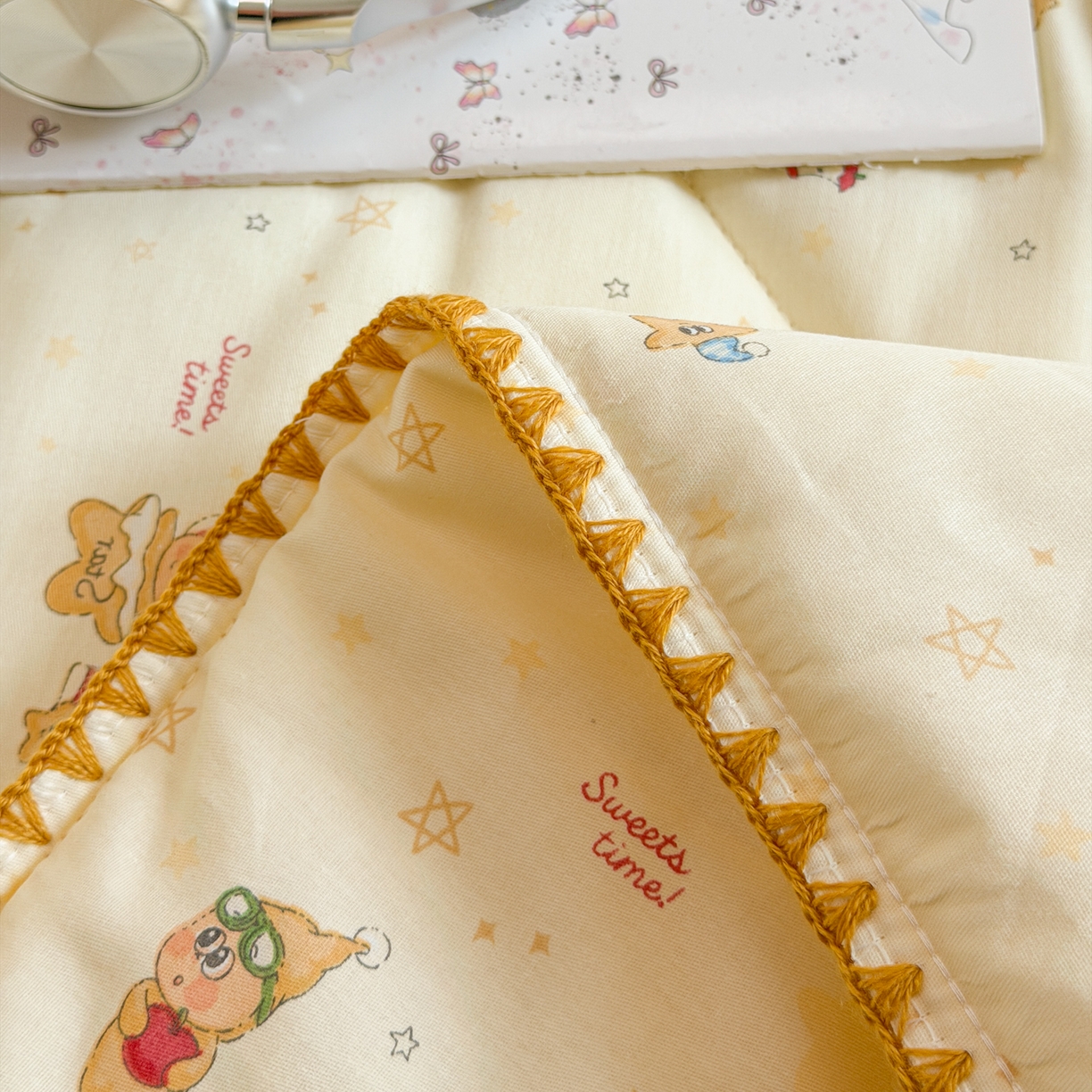 91家纺网 家纺一手货源 找家纺 沐辰 2026新款A类贝壳边全棉纯棉棉花夏被夏凉被空调被 奶熊甜梦