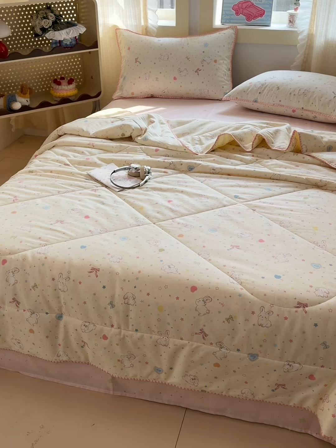 91家纺网 家纺一手货源 找家纺 沐辰 2026新款A类贝壳边全棉纯棉棉花夏被夏凉被空调被 兔叽星梦