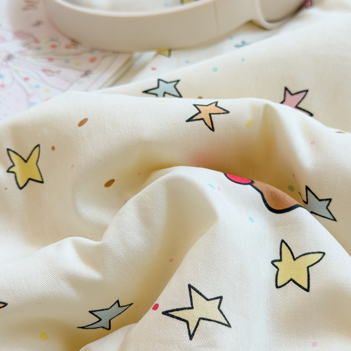 91家纺网 家纺一手货源 找家纺 沐辰 2026新款A类贝壳边全棉纯棉棉花夏被夏凉被空调被 星星猫