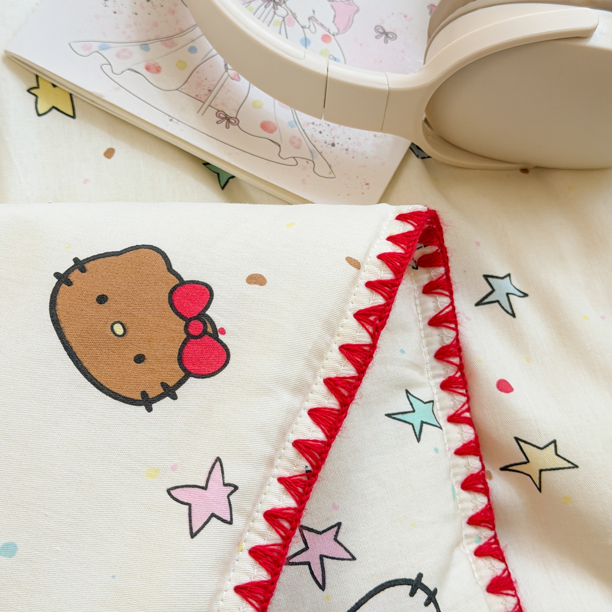 91家纺网 家纺一手货源 找家纺 沐辰 2026新款A类贝壳边全棉纯棉棉花夏被夏凉被空调被 星星猫