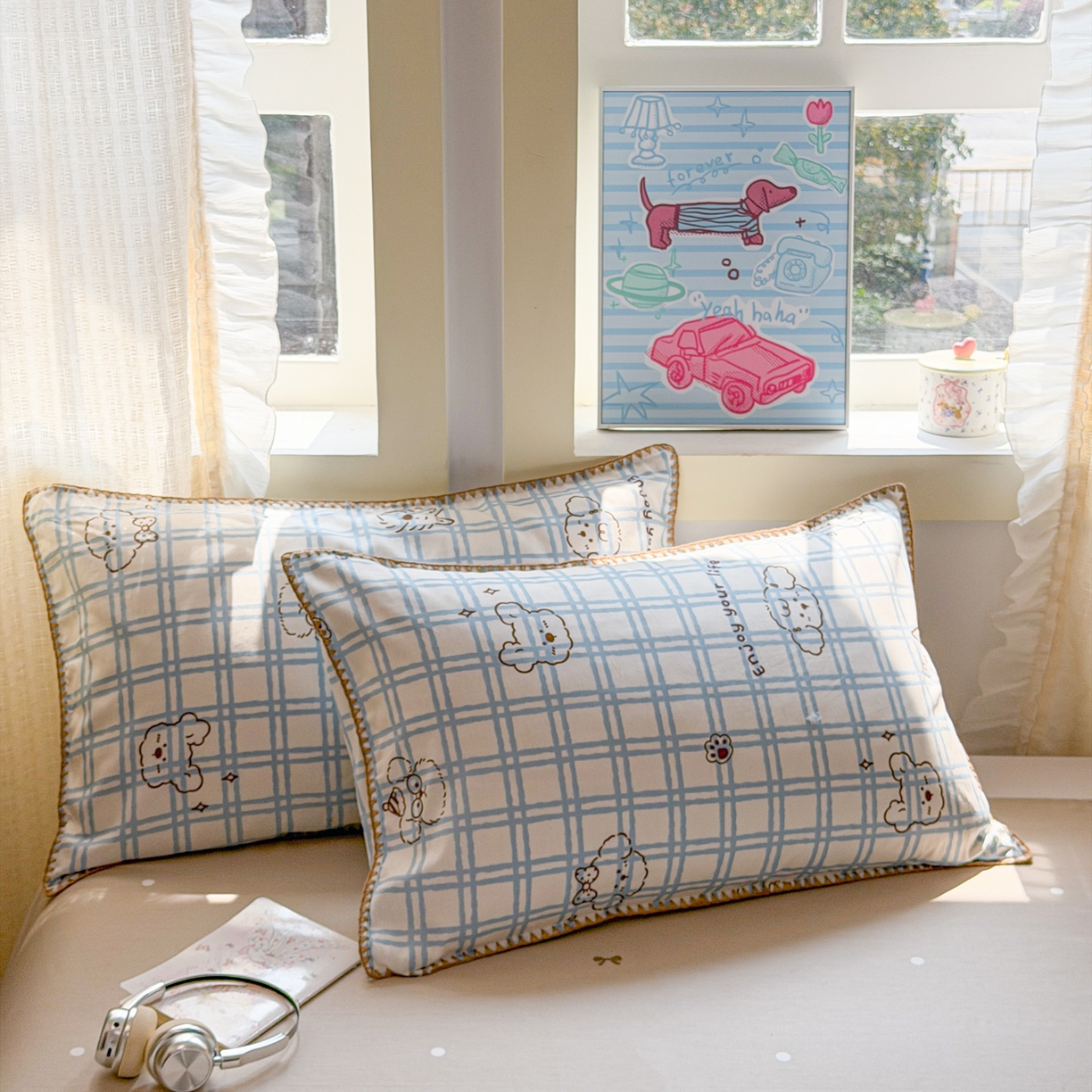 91家纺网 家纺一手货源 找家纺 沐辰 2026新款A类贝壳边全棉纯棉棉花夏被夏凉被空调被 治愈小狗