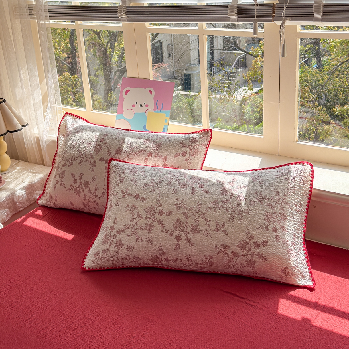 91家纺网 家纺一手货源 找家纺 仟网汇 2026新款贝壳边泡芙纱三角针夏被四件套 丽莎