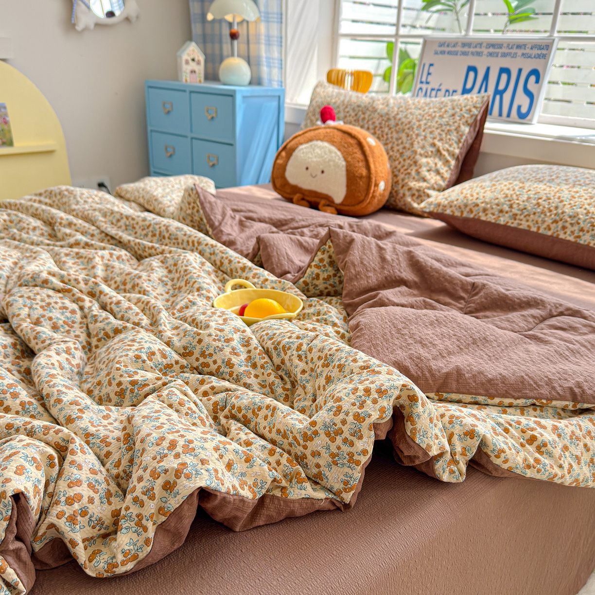 91家纺网 家纺一手货源 找家纺 （总）玉海棠家纺 2026新款云感泡芙棉夏被空调被夏凉被四件套