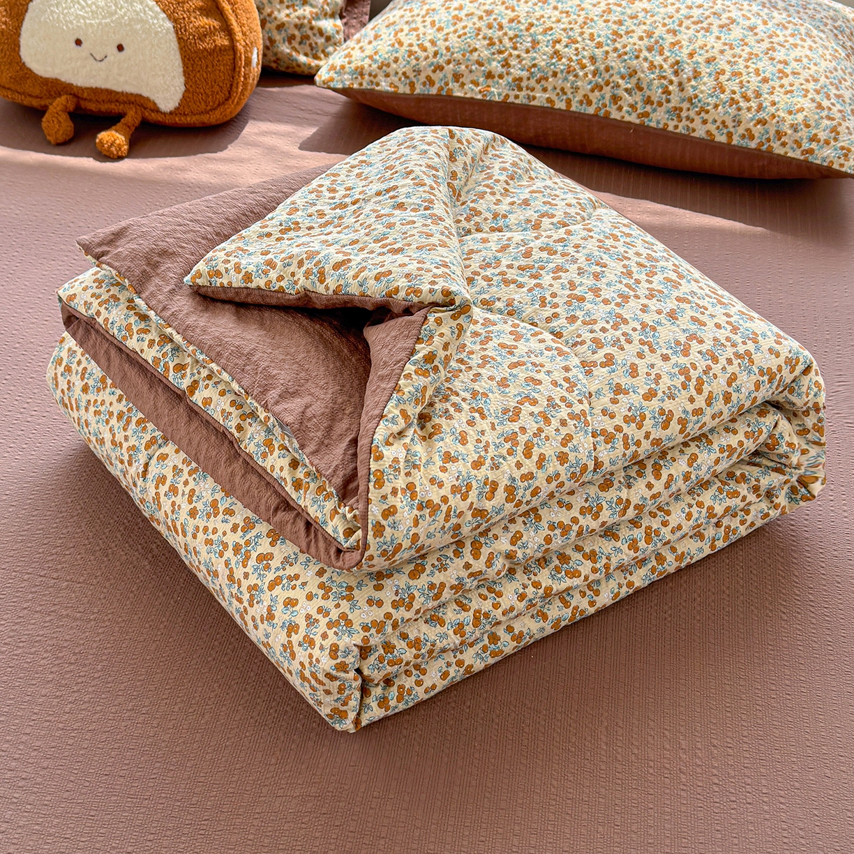 91家纺网 家纺一手货源 找家纺 （总）玉海棠家纺 2026新款云感泡芙棉夏被空调被夏凉被四件套