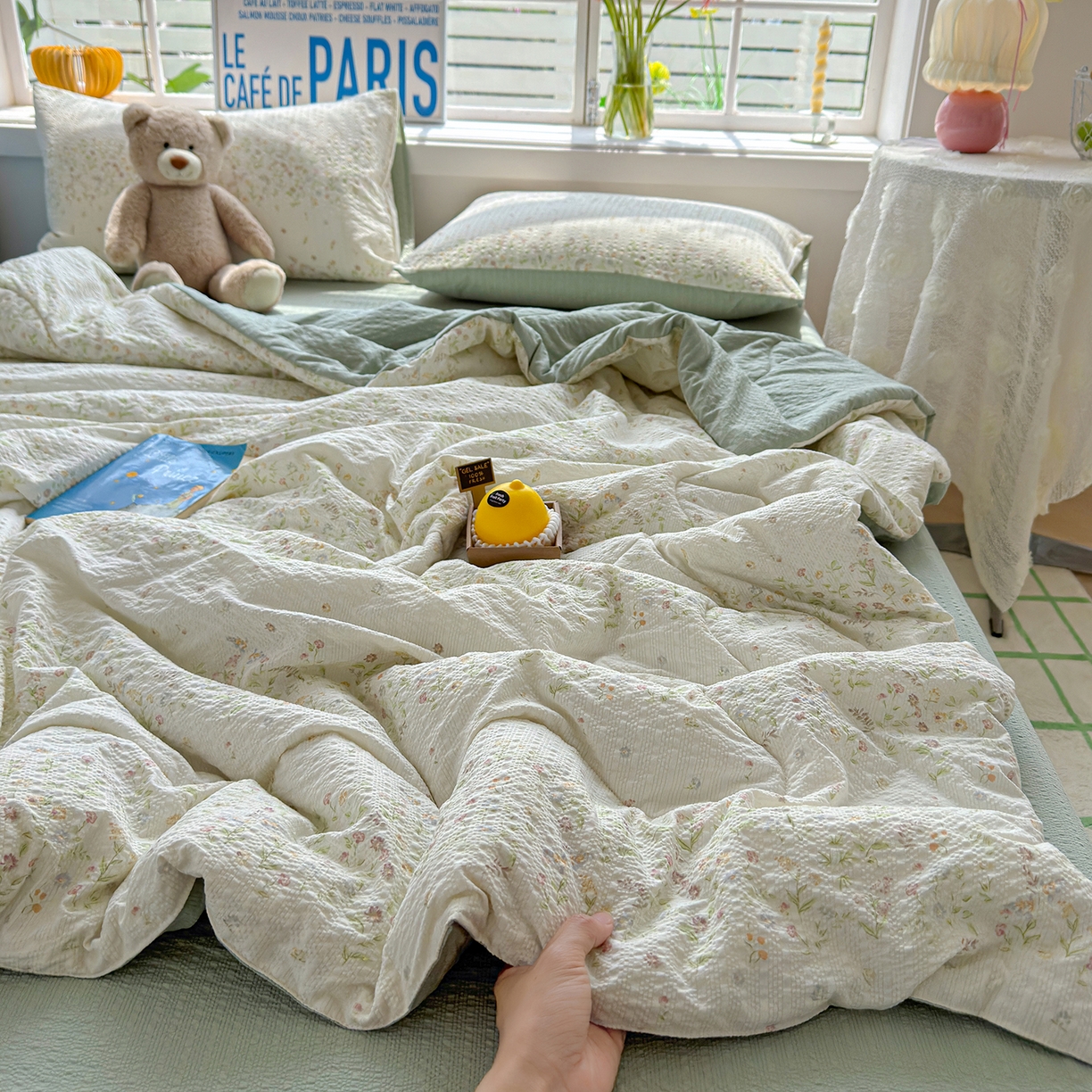 91家纺网 家纺一手货源 找家纺 （总）玉海棠家纺 2026新款云感泡芙棉夏被空调被夏凉被四件套