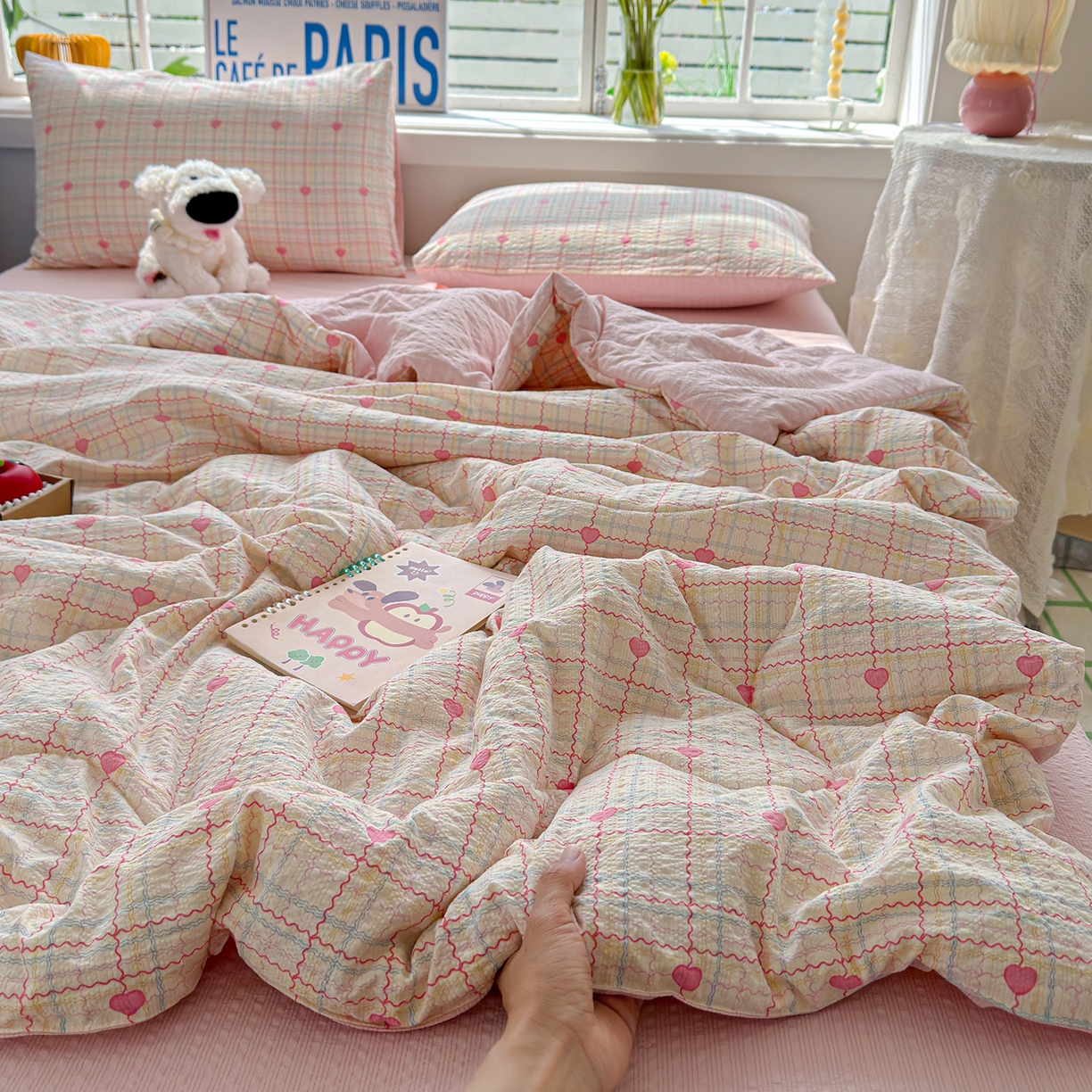 91家纺网 家纺一手货源 找家纺 （总）玉海棠家纺 2026新款云感泡芙棉夏被空调被夏凉被四件套