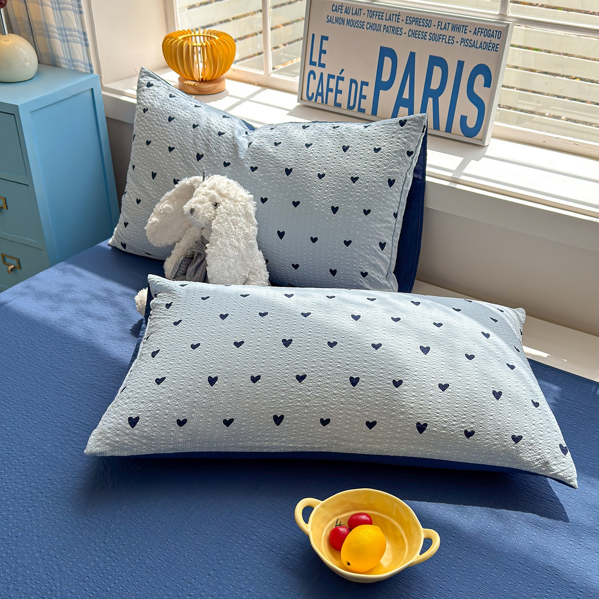 91家纺网 家纺一手货源 找家纺 玉海棠家纺 2026新款云感泡芙棉夏被空调被夏凉被四件套 海盐