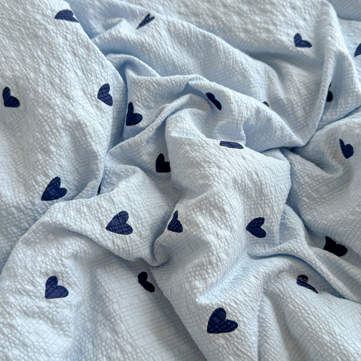 91家纺网 家纺一手货源 找家纺 玉海棠家纺 2026新款云感泡芙棉夏被空调被夏凉被四件套 海盐