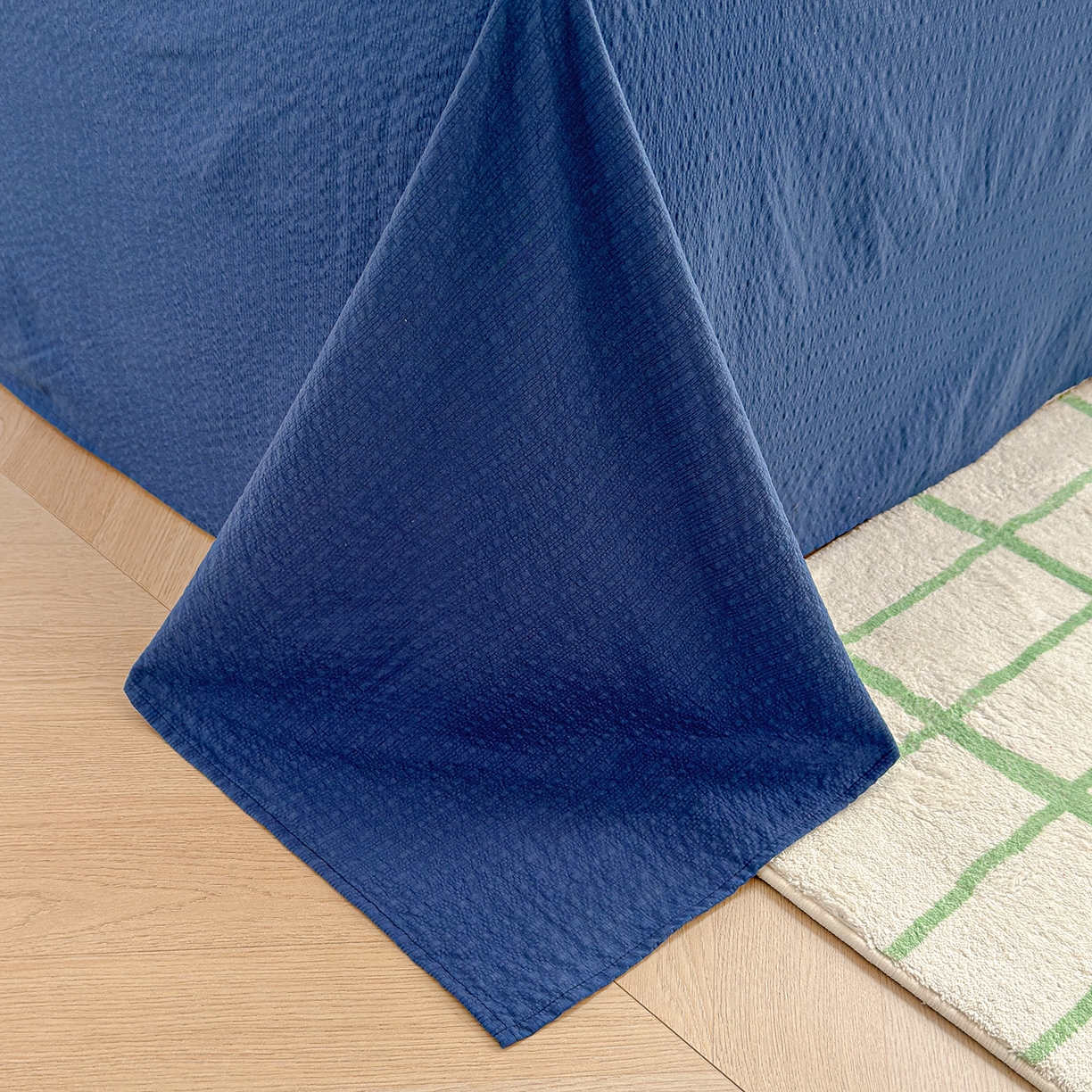 91家纺网 家纺一手货源 找家纺 玉海棠家纺 2026新款云感泡芙棉夏被空调被夏凉被四件套 海盐