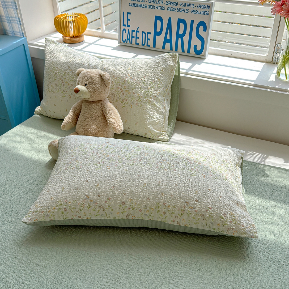 91家纺网 家纺一手货源 找家纺 玉海棠家纺 2026新款云感泡芙棉夏被空调被夏凉被四件套 浅夏