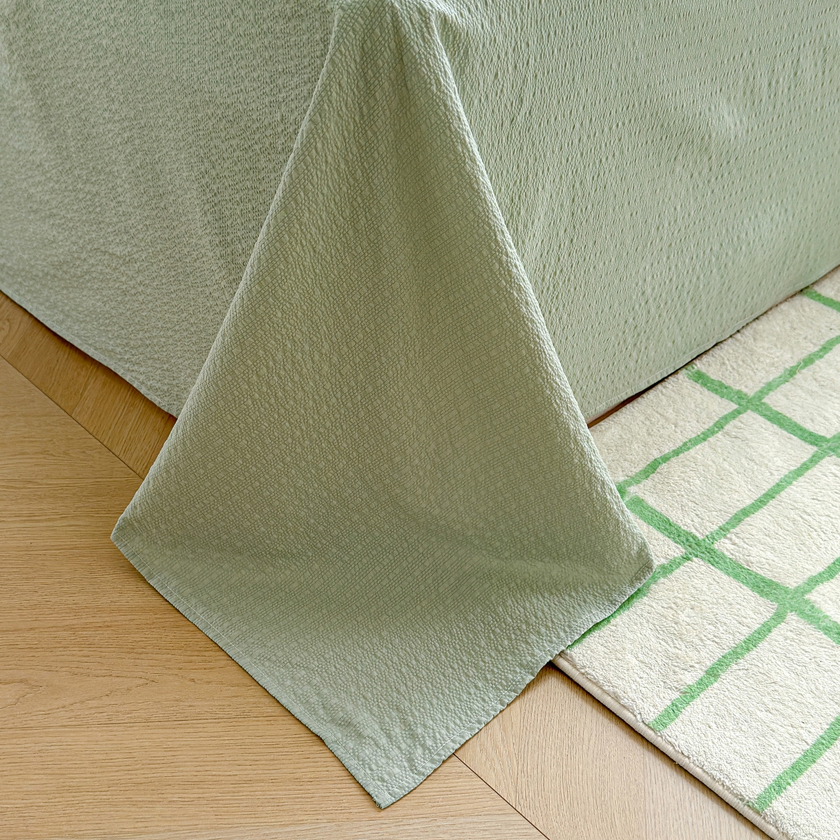 91家纺网 家纺一手货源 找家纺 玉海棠家纺 2026新款云感泡芙棉夏被空调被夏凉被四件套 浅夏