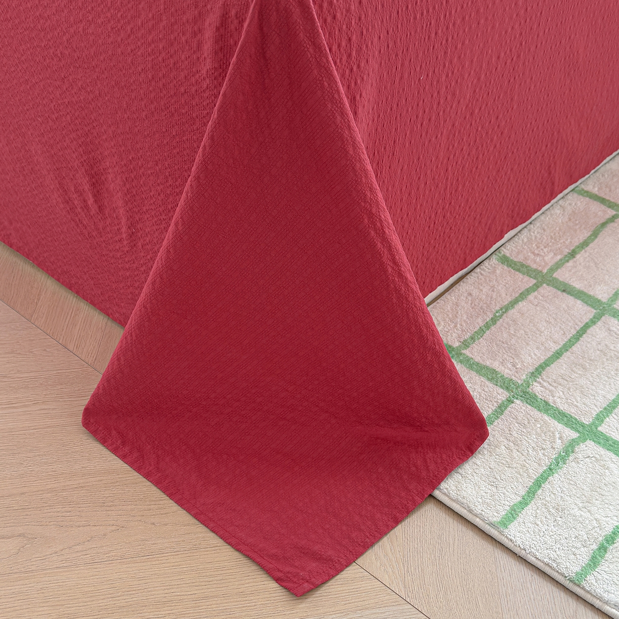 91家纺网 家纺一手货源 找家纺 玉海棠家纺 2026新款云感泡芙棉夏被空调被夏凉被四件套 轻梦赤马