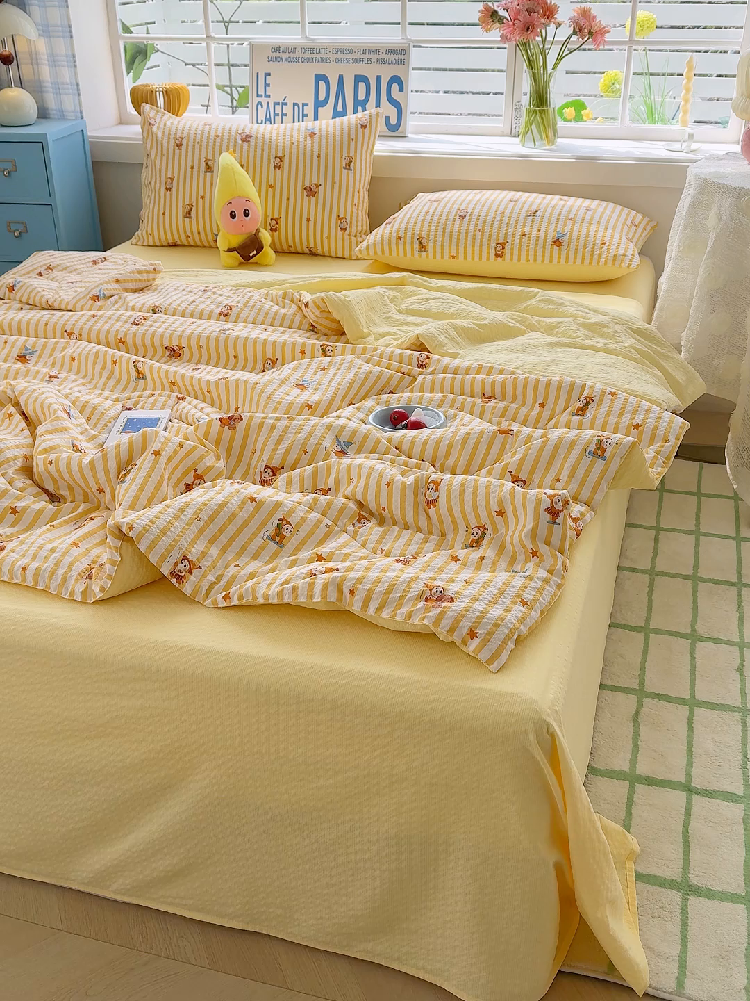 91家纺网 家纺一手货源 找家纺 玉海棠家纺 2026新款云感泡芙棉夏被空调被夏凉被四件套 星光童话