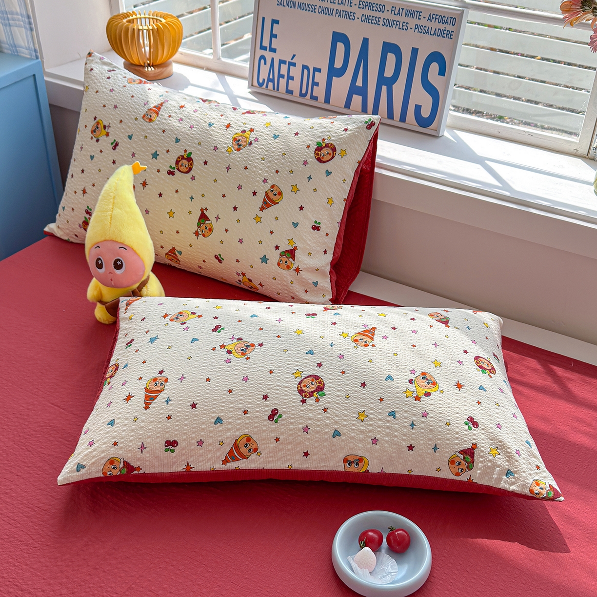 91家纺网 家纺一手货源 找家纺 玉海棠家纺 2026新款云感泡芙棉夏被空调被夏凉被四件套 星梦樱桃