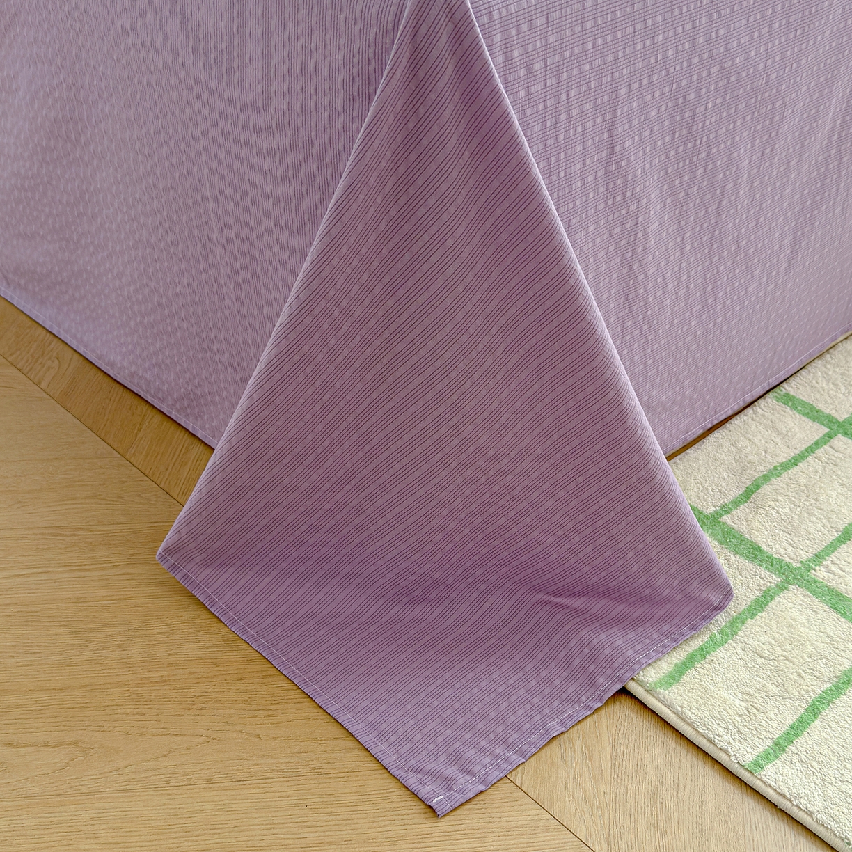 91家纺网 家纺一手货源 找家纺 玉海棠家纺 2026新款云感泡芙棉夏被空调被夏凉被四件套 紫黛花语