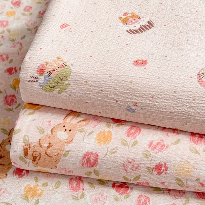 91家纺网 家纺一手货源 找家纺 丝芙妮家居 2026新款皱皱棉双层纱泡芙棉四件套 组合图仅做展示不可下单