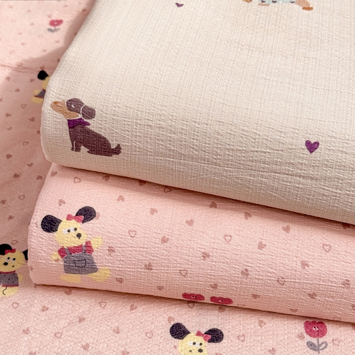 91家纺网 家纺一手货源 找家纺 丝芙妮家居 2026新款皱皱棉双层纱泡芙棉四件套 组合图仅做展示不可下单