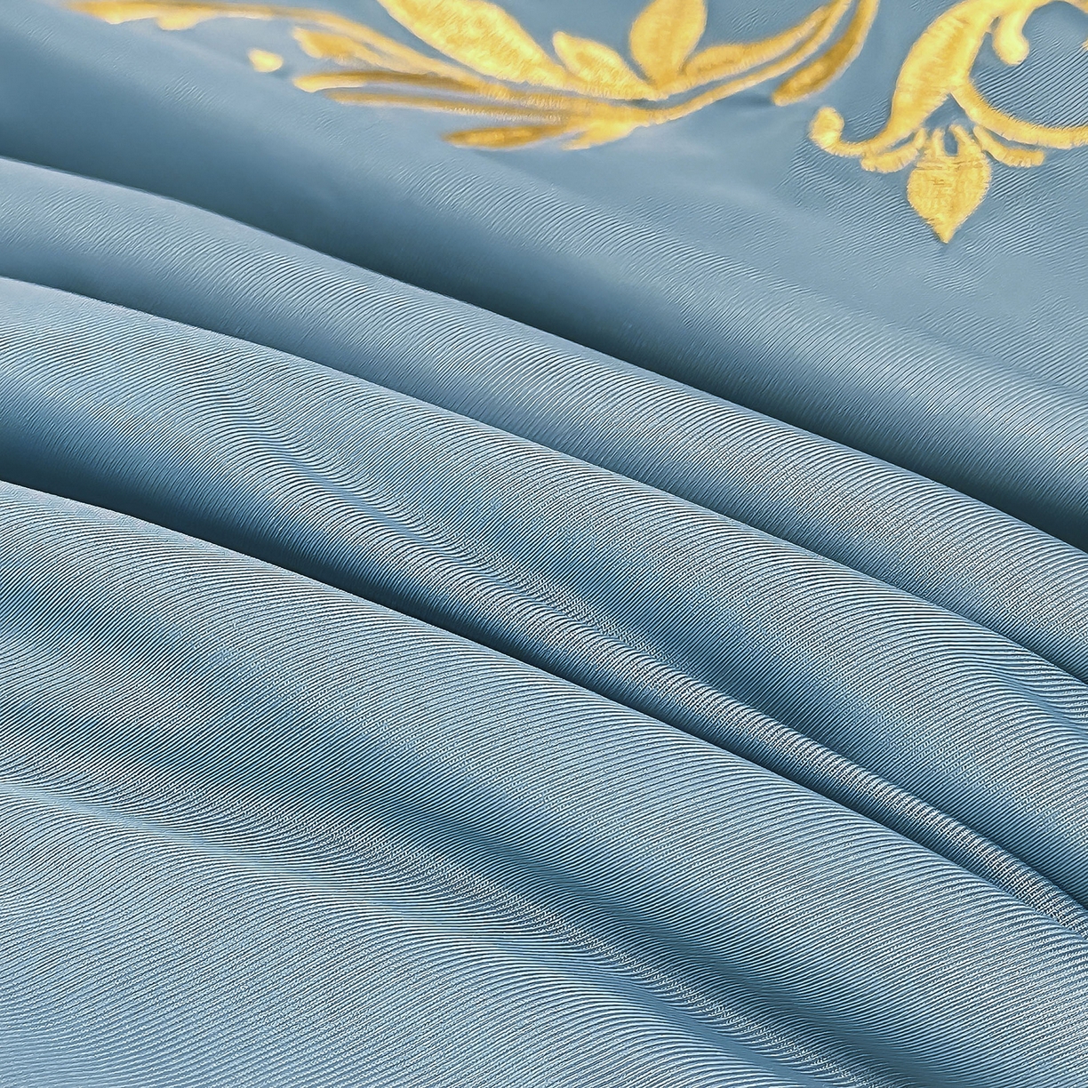 91家纺网 家纺一手货源 找家纺 妮恒美家纺 2026新款凉感丝床盖夏被款绅士系列 绅士蓝绿