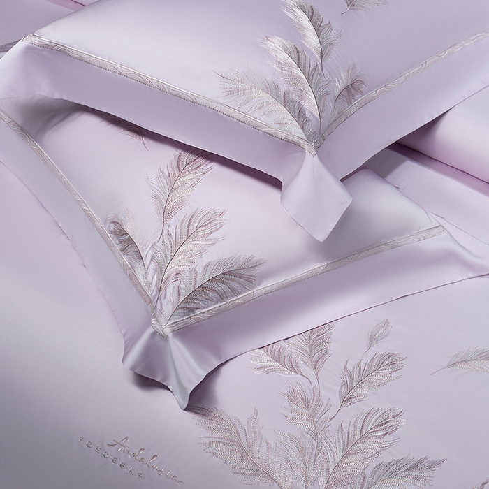 91家纺网 家纺一手货源 找家纺 （总）诗黛尔 2026春夏新款 天丝刺绣四件套叶叶生辉系列