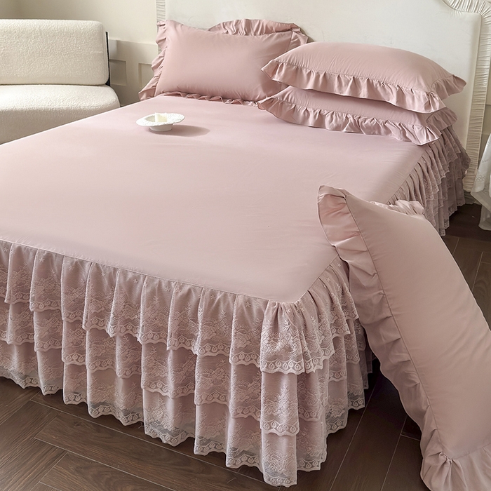 91家纺网 家纺一手货源 找家纺 （总）乐朵家居 2026新款 26-1夏沫 蕾丝床裙