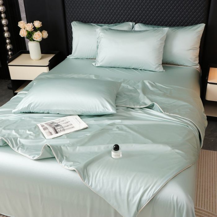 91家纺网 家纺一手货源 找家纺 （总）爱彼家纺 2026夏季新款流锻亲肤水光夏凉被高级感单夏被-可定制蚕丝夏被