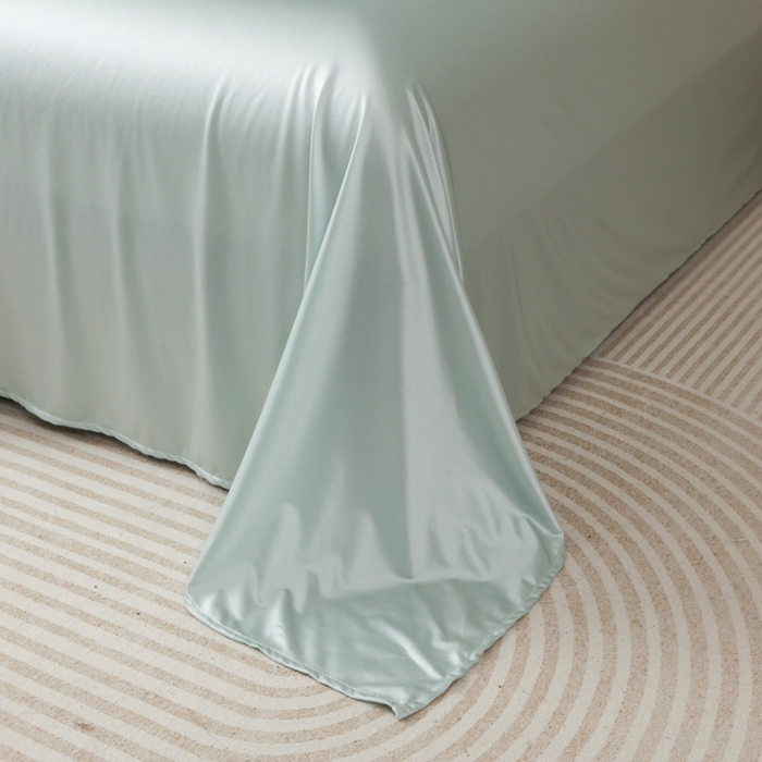 91家纺网 家纺一手货源 找家纺 爱彼家纺 2026夏季新款流锻亲肤水光夏凉被高级感单夏被-可定制蚕丝夏被 冰肌水绿