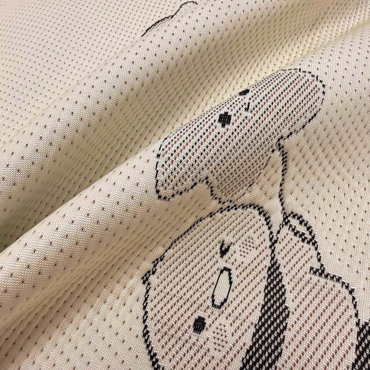 91家纺网 家纺一手货源 找家纺 懒猫家纺 2026新款卡通提花凉豆豆床笠款凉席 萌趣鸭丫-床笠款