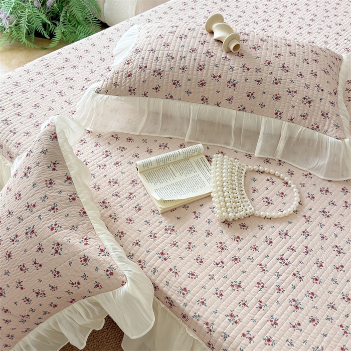 91家纺网 家纺一手货源 找家纺 （总）吾欢心 2026新款仿锦安法式花边凉感丝床盖款夏凉被四件套软凉席三件套小冰皮空调被