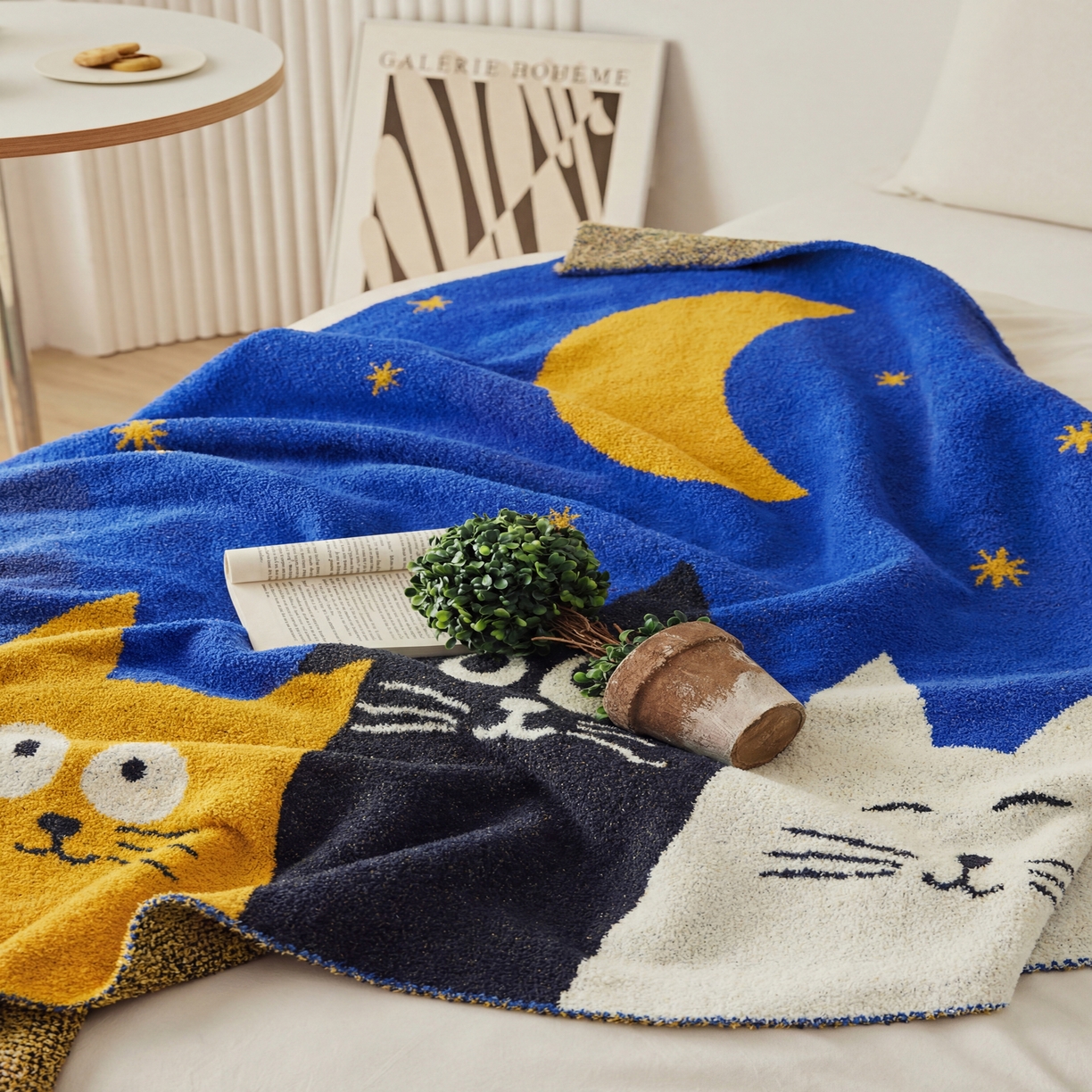 91家纺网 家纺一手货源 找家纺 （总）暖绵绵家纺 2026新款混色星夜猫毛毯（本款券后/折后零售价不得低于173元）