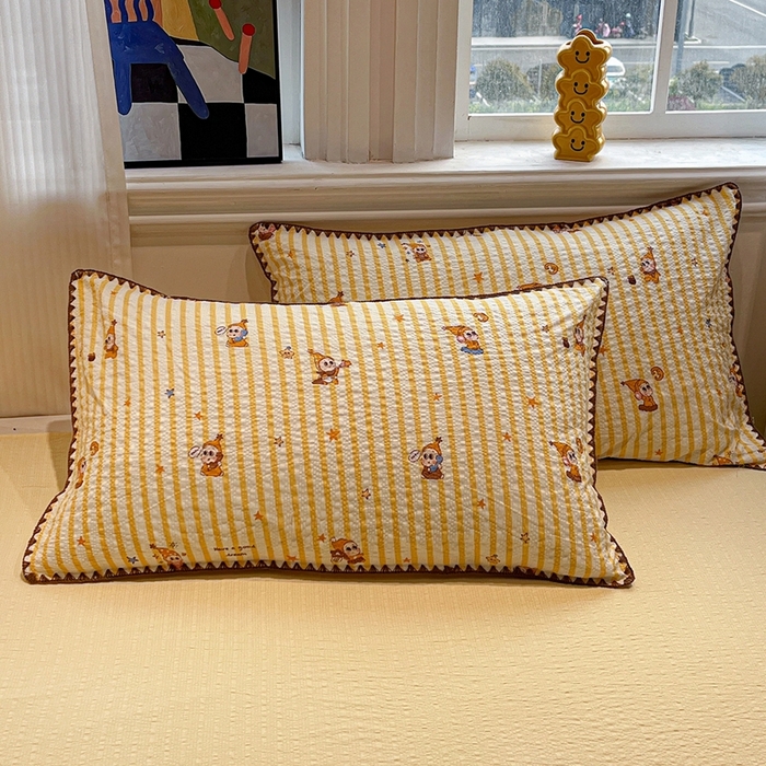 91家纺网 家纺一手货源 找家纺 （总）仟网汇 2026新款三角针贝壳边泡芙纱夏被四件套